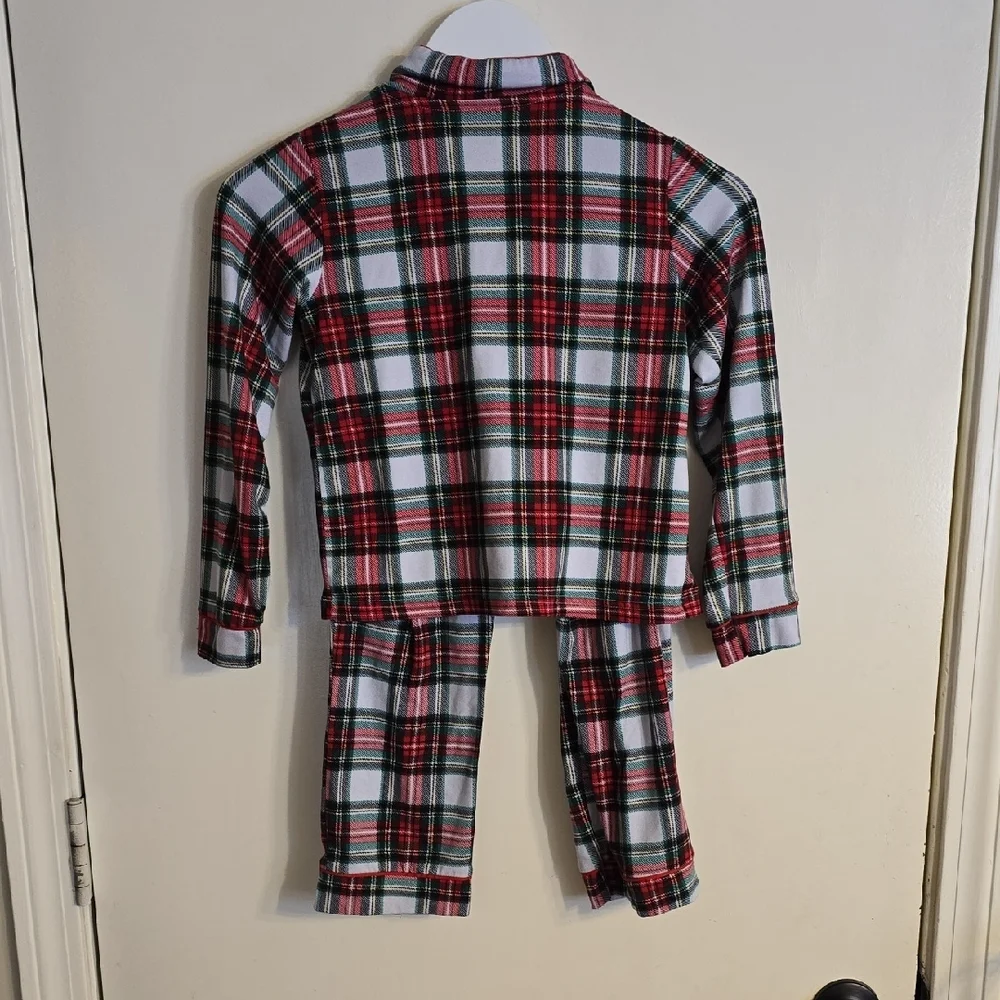 Tahari Girl's Red and Green Plaid Kids Pajama Set
